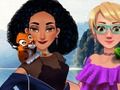 Cluiche Jasmine agus Rapunzel ag an ionad campála  ar líne