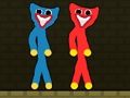Cluiche Stickman Dearg agus Gorm Huggy  ar líne