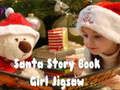 Cluiche Jigsaw Cailín Leabhar Scéal Santa  ar líne