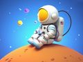 Cluiche Leabhar Dathúcháin: Spaceman ina shuí  ar líne
