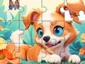 Cluiche Puzal Jigsaw: Madra Agus Gairdín  ar líne