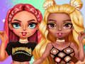 Cluiche Cluiche Líne Rainbow Girls Dress Up Challenge  ar líne