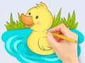 Cluiche Leabhar Dathúcháin: Snámh Duck Baby  ar líne
