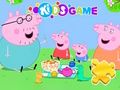 Cluiche Puzal Jigsaw: Picnic Teaghlaigh Peppa Muc  ar líne