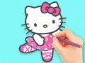 Cluiche Leabhar Dathúcháin: Hello Kitty Dancing  ar líne
