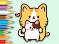 Cluiche Leabhar Dathúcháin: Hugging Cat  ar líne