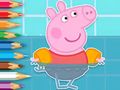 Cluiche Leabhar Dathúcháin: Peppa Swimming  ar líne