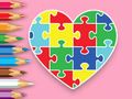 Cluiche Leabhar Dathúcháin: Jigsaw Croí  ar líne