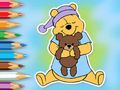 Cluiche Leabhar Dathúcháin: Winnie With Toy Bear  ar líne
