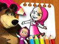 Cluiche Leabhar dathúcháin Masha agus an bear  ar líne