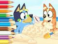 Cluiche Leabhar Dathúcháin: Bluey On The Beach  ar líne
