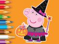 Cluiche Leabhar Dathúcháin: Peppa Muc Oíche Shamhna  ar líne
