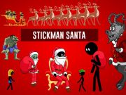 Cluiche Cluiche Santa Stickman  ar líne