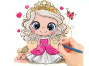 Cluiche Leabhar Dathúcháin: Chibi Doll Princess  ar líne