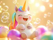 Cluiche Puzal Jigsaw: Spraoi Bubble Unicorn  ar líne