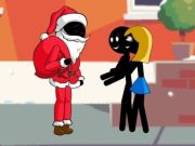 Cluiche Cluiche Santa Stickman  ar líne