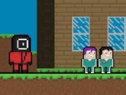 Cluiche Éalú Squid ach Blockworld  ar líne