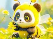 Cluiche Puzal Jigsaw: Panda Bee  ar líne