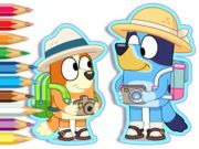 Cluiche Leabhar Dathúcháin: Bluey Camping  ar líne