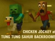 Cluiche Jockey sicín ag seomraí cúltaca Tung Tung Sahur ar líne