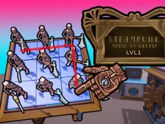 Cluiche Steampunk Merge To Battle ar líne