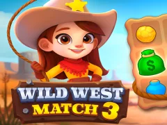 Cluiche Wild West Match 3 ar líne