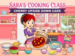 Cluiche Sara’s Cooking Class: Cherry Upside Down Cake ar líne