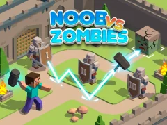 Cluiche Noob vs Zombies ar líne