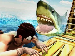 Cluiche Raft Angry Shark Hunting ar líne