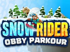 Cluiche Snow Rider Obby Parkour ar líne