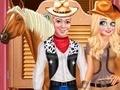 Cluiche Frozen Couple Cowboy Style ar líne
