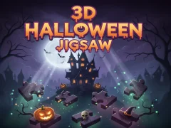 Cluiche 3D Halloween Jigsaw ar líne