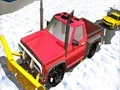 Cluiche Winter Snow Plow Jeep Driving ar líne