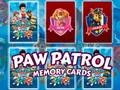 Cluiche Paw Patrol Memory Cards ar líne