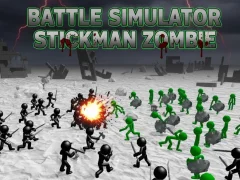 Cluiche Battle Simulator Stickman Zombie ar líne