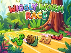 Cluiche Wiggly Worm Race ar líne