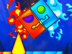 Cluiche Fire And Water Geometry Dash ar líne