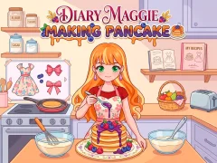 Cluiche Diary Maggie Making Pancake ar líne