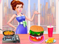 Cluiche Dede Burger Fun ar líne
