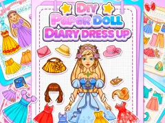 Cluiche Diy Paper Doll Diary Dress Up ar líne