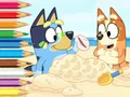 Cluiche Coloring Book: Bluey On The Beach ar líne