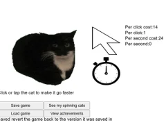 Cluiche Spinning Cat Clicker ar líne