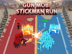 Cluiche Gun Mob: Stickman Run ar líne