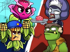 Cluiche Plants Vs Zombies - Merge Defense ar líne