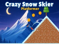 Cluiche Crazy Snow Skier: Platformer ar líne