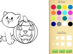 Cluiche Halloween Coloring Book ar líne