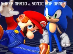 Cluiche Super Mario & Sonic FNF Dance ar líne