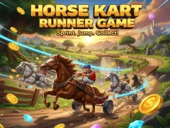 Cluiche Horse Kart Runner Game ar líne