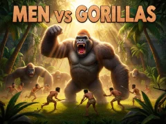 Cluiche Men Vs Gorillas ar líne