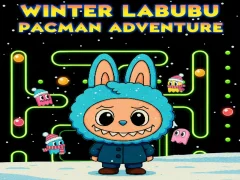 Cluiche Winter Labubu Pacman Adventure ar líne